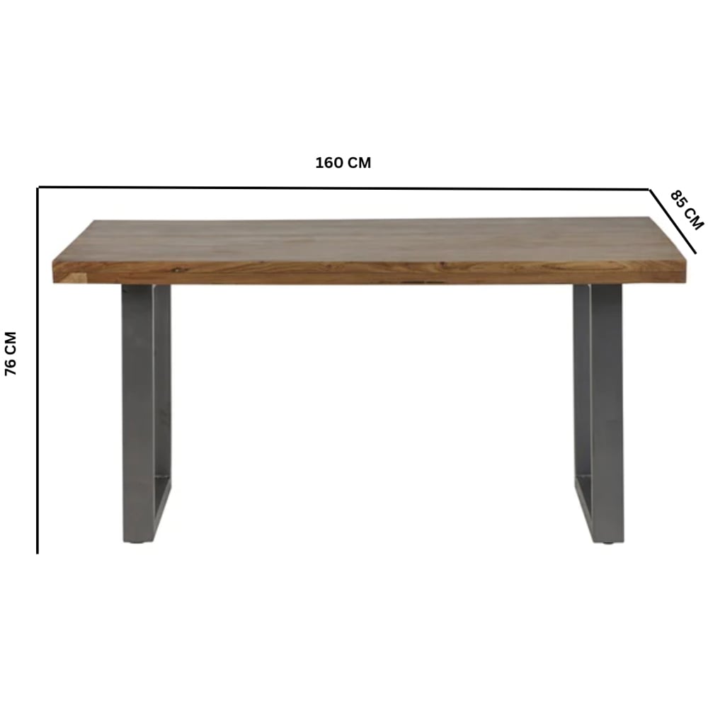 Brooklyn Malalia 4 Seater Wooden Dining Table Image 6