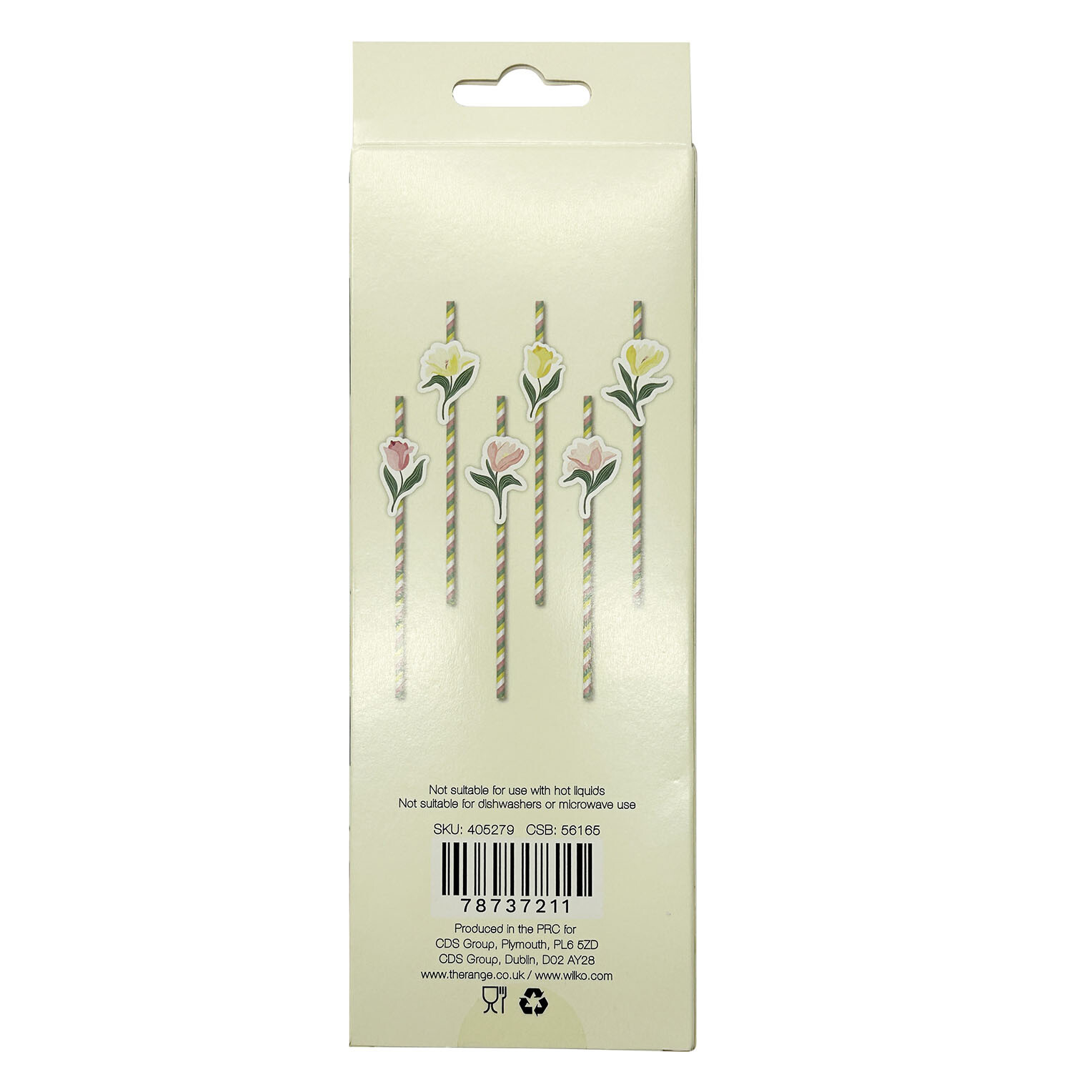 Pack of 6 Tulip Paper Straws - Multicolour Image 3