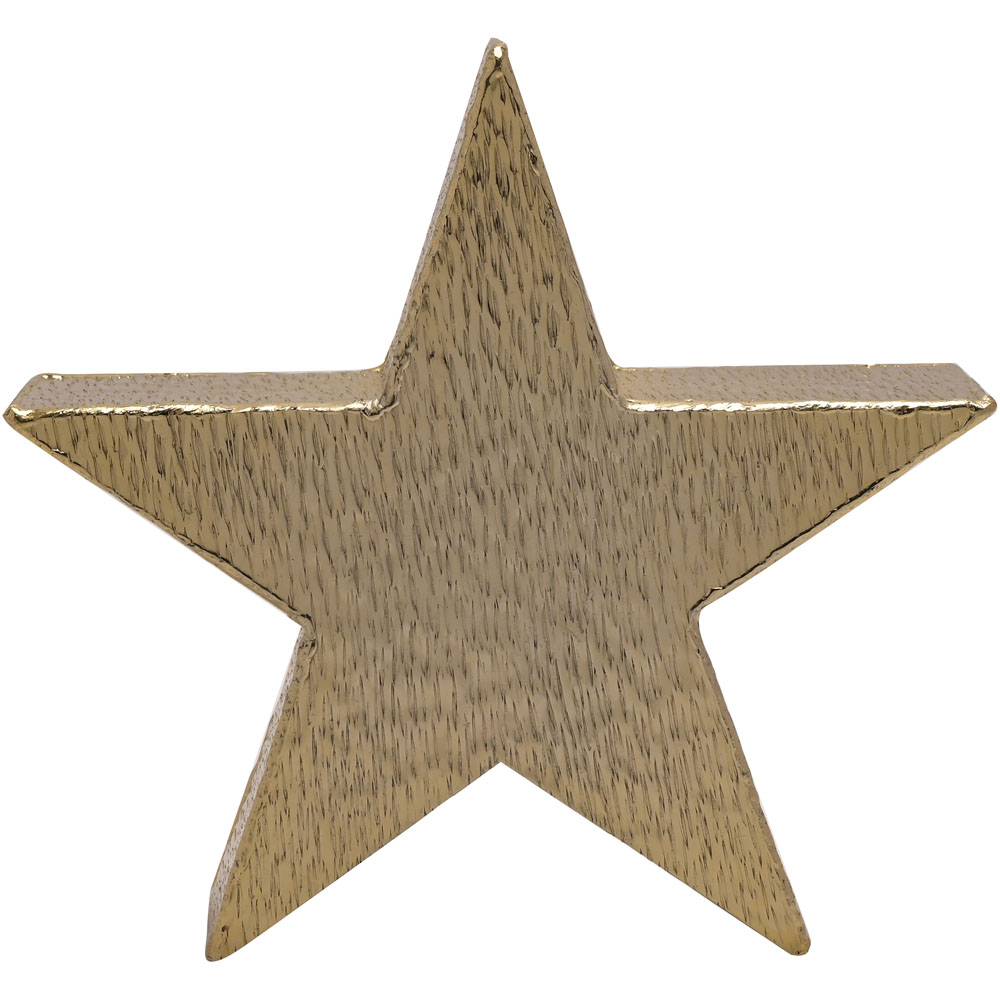 The Christmas Gift Co Celestial Gold Metal Star Decoration Medium Image 1