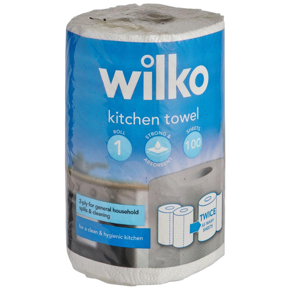 Wilko Kitchen Towel 1 Roll 2 Ply Case of 12 Image 2