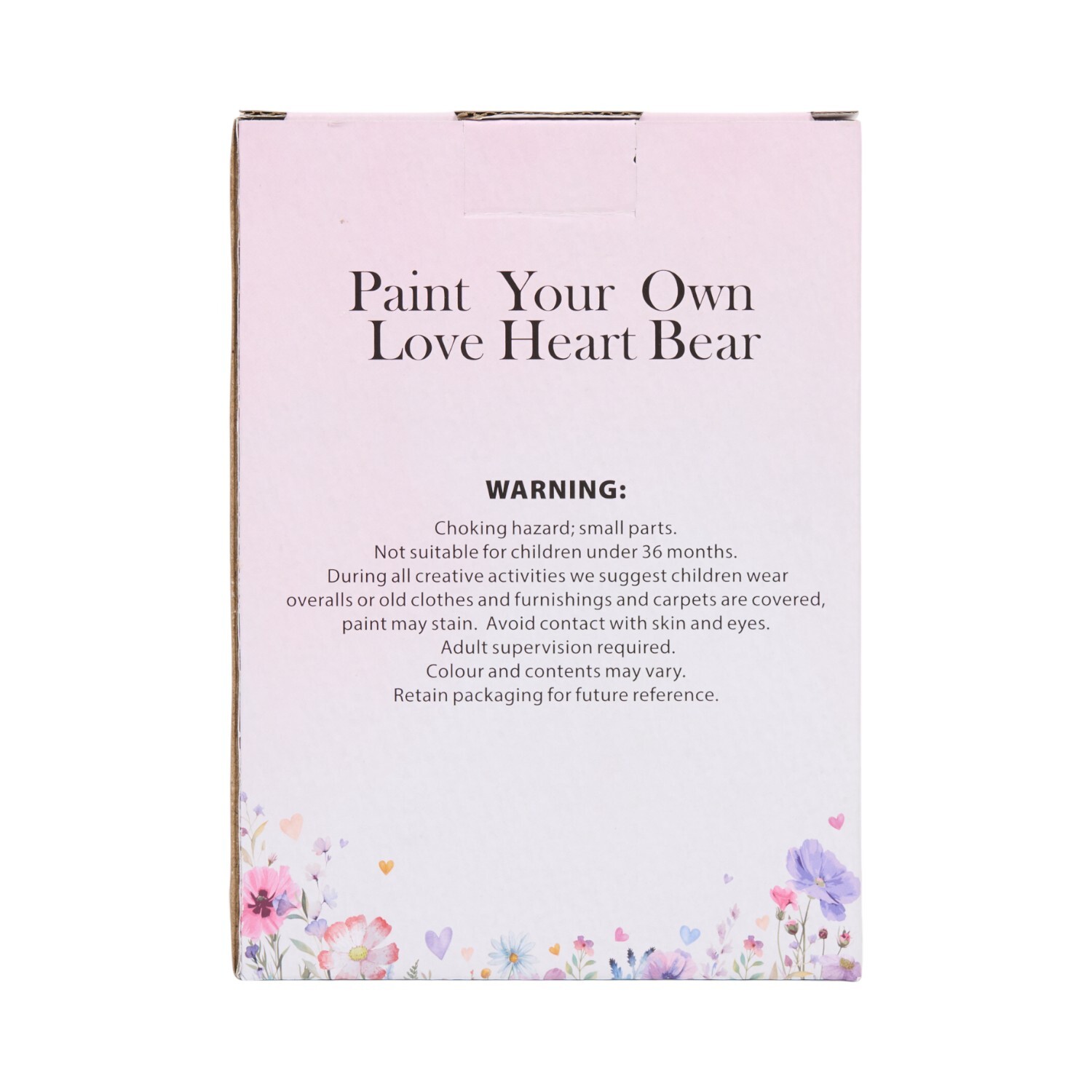 Paint Your Own Love Heart Bear Kit White Image 4