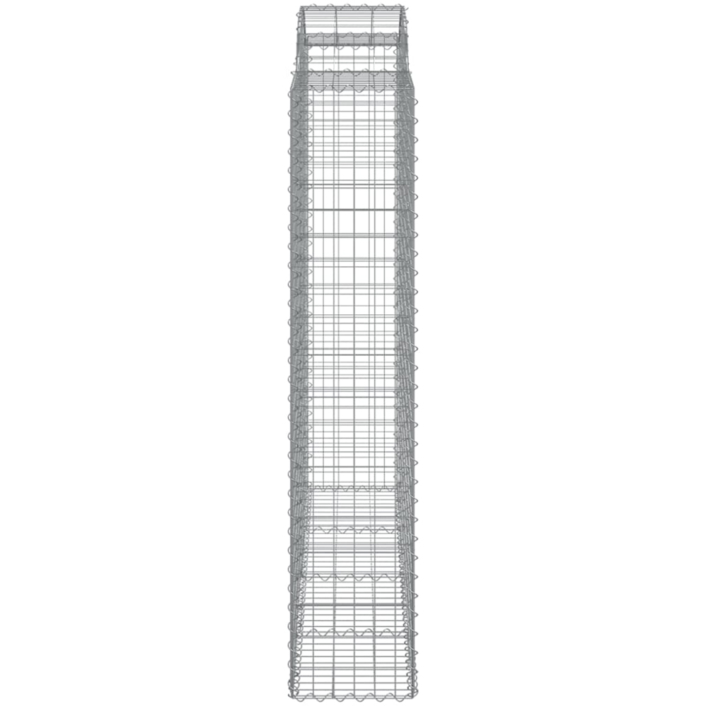 vidaXL Silver Galvanised Iron Gabion Basket 200 x 50 x 200/220cm 2 Pack Image 3
