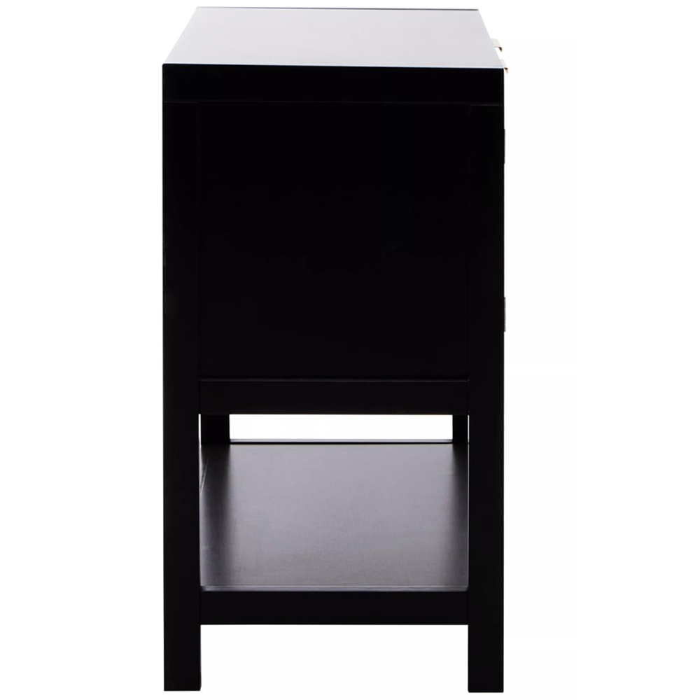 Interiors by Premier Sherman 2 Door Single Shelf Black Side Table Image 5