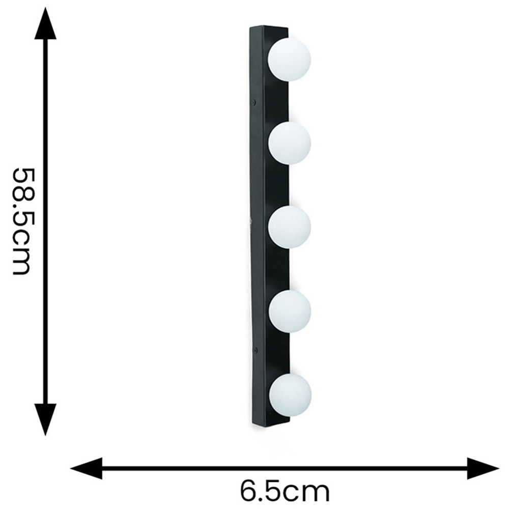 ValueLights Hollywood Black LED Bar Wall Light Image 7