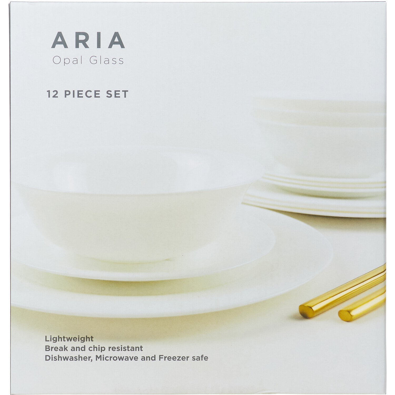12-Piece Aria Dinner Set - White Image 6
