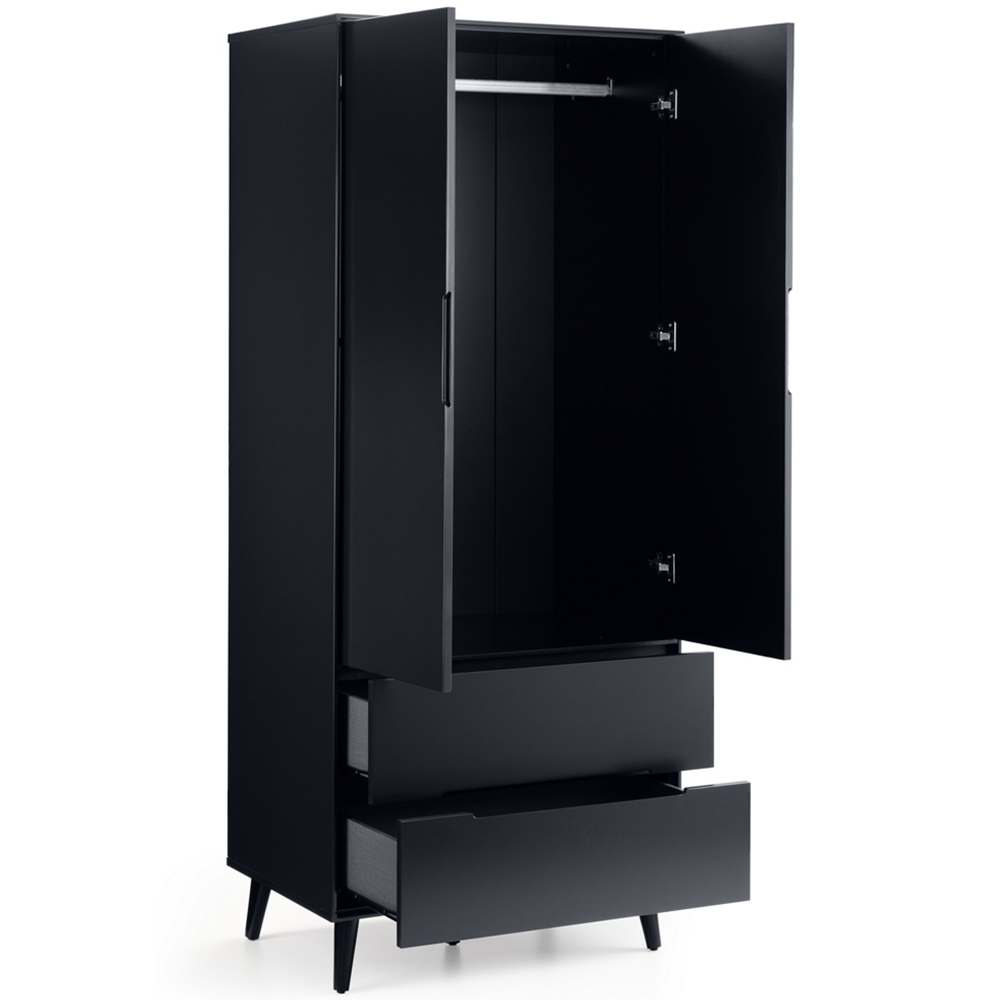 Julian Bowen Alicia 2 Door 2 Drawer Matt Anthracite Wardrobe Image 4