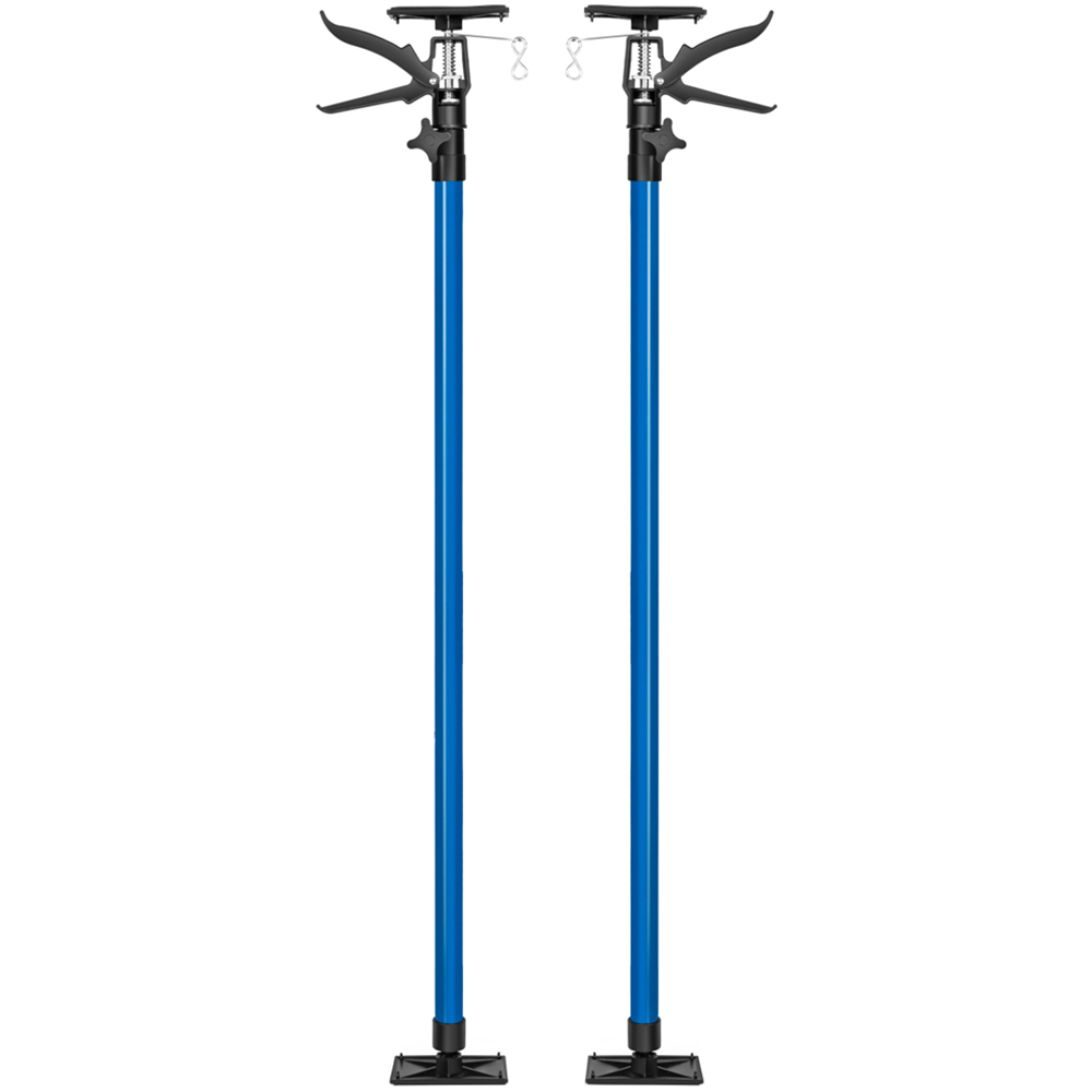 tectake Blue Adjustable Ceiling Support Shore Holder Plasterboard Props 115 to 290cm 2 Pack Image 1
