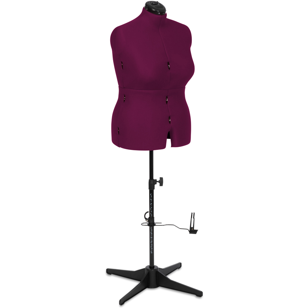 Sewing Online 023818-WINE Wine Adjustable 8-Part Dressmakers Dummy with Hem Marker Large Image 1