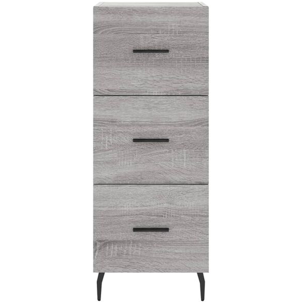 vidaXL Single Door 3 Drawer Grey Sonoma Highboard Image 5