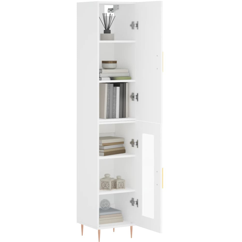 vidaXL 2 Door White Highboard Image 3