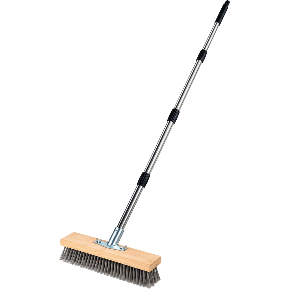 ATEK Heavy Duty Wire Broom with Telescopic Handle 57 inch Image 1