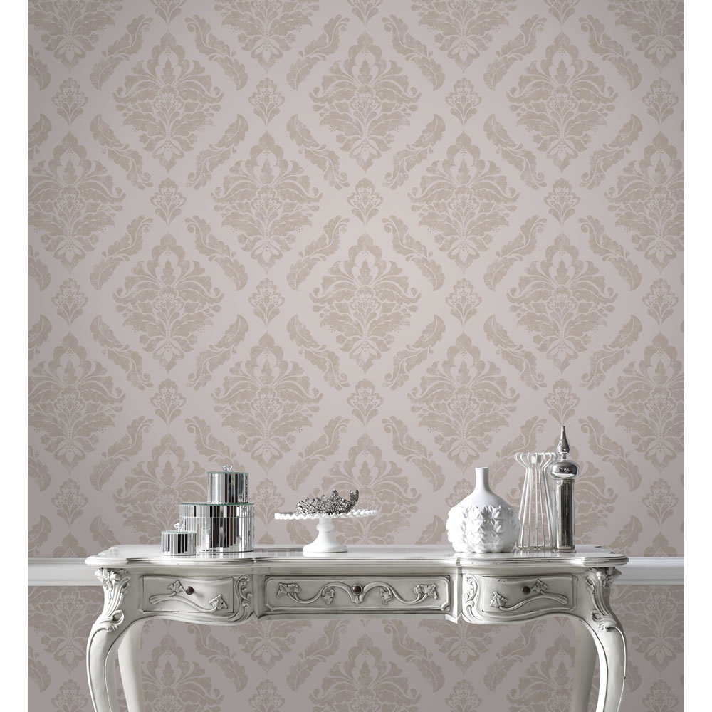 Graham & Brown Boutique Wallpaper Damaris Rose Gold Wilko