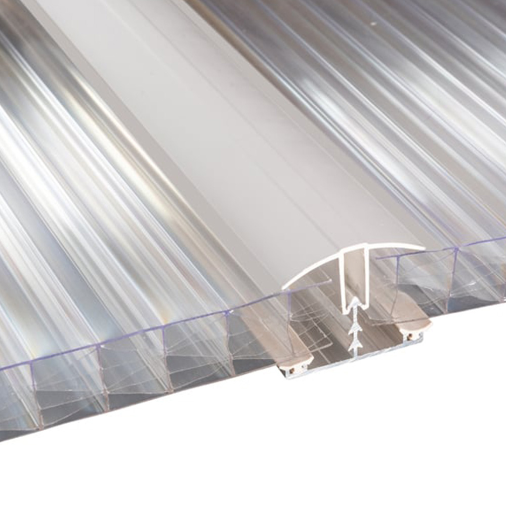 Corotherm 3m White Glazing Bar Cap Base with End Cap Image 2