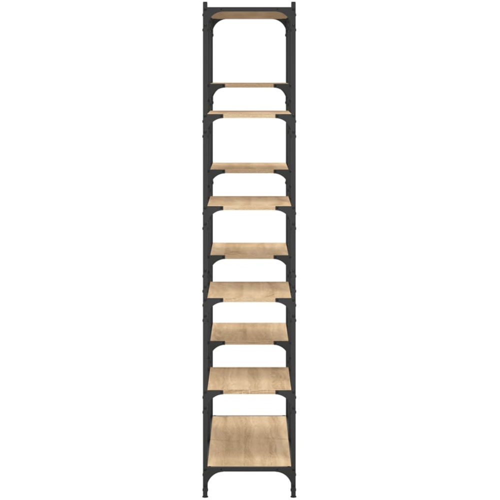 vidaXL 10 Open Shelf Sonoma Oak Bookshelf Image 5