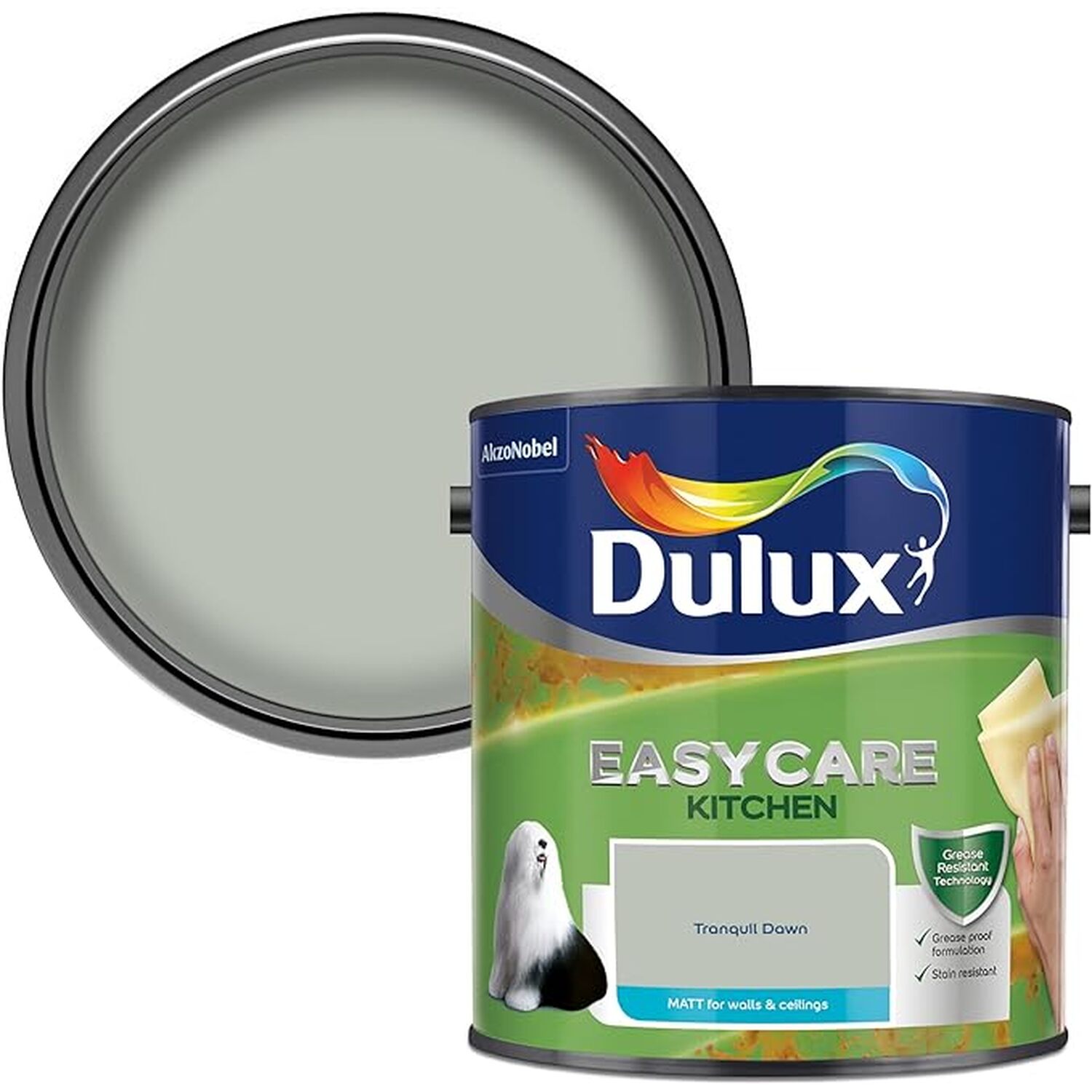 Dulux Easycare Kitchen Tranquil Dawn Matt Emulsion Paint 2.5L Image 1