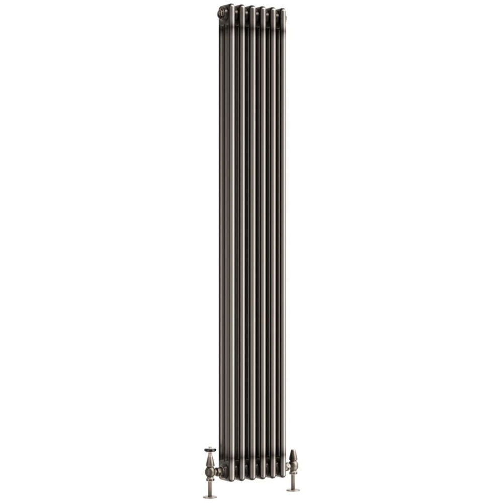 Go Bathrooms Clarence Raw Metal 3 Column 6 Section Radiator 1800 x 290mm Image 1