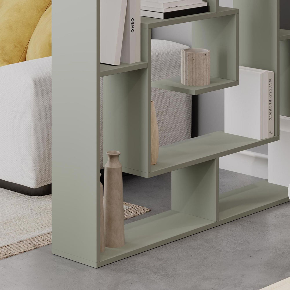 FWStyle Labirent Multi Shelf Ash Green Maze Inspired Room Divider Shelving Unit Image 4
