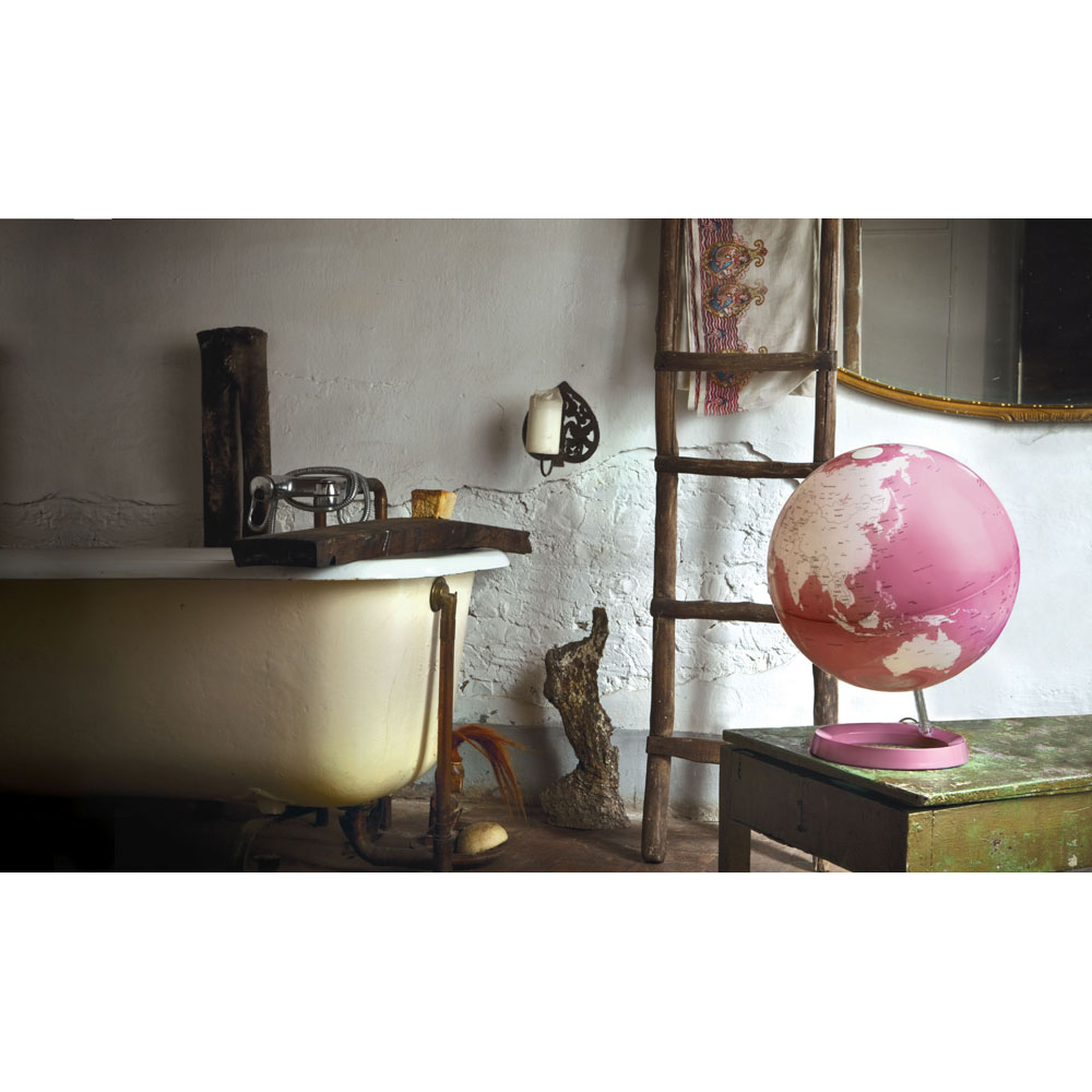 Atmosphere New Colour Bright Coral Pastel Illuminated Globe 30cm Image 2