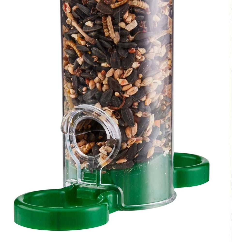 Happy Beaks Get Set Go 2 Port Plastic Hanging Bird Seed Feeder Image 4