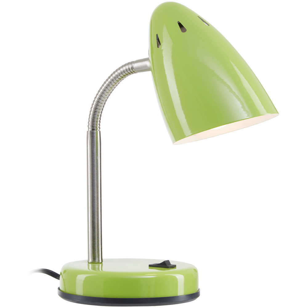 Premier Housewares Green Gloss Desk Lamp Image 2