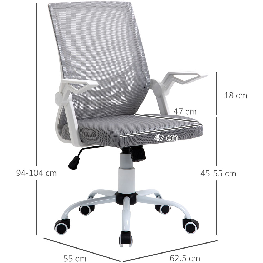 Portland Light Grey Mesh Swivel Lumbar Office Chair Image 2