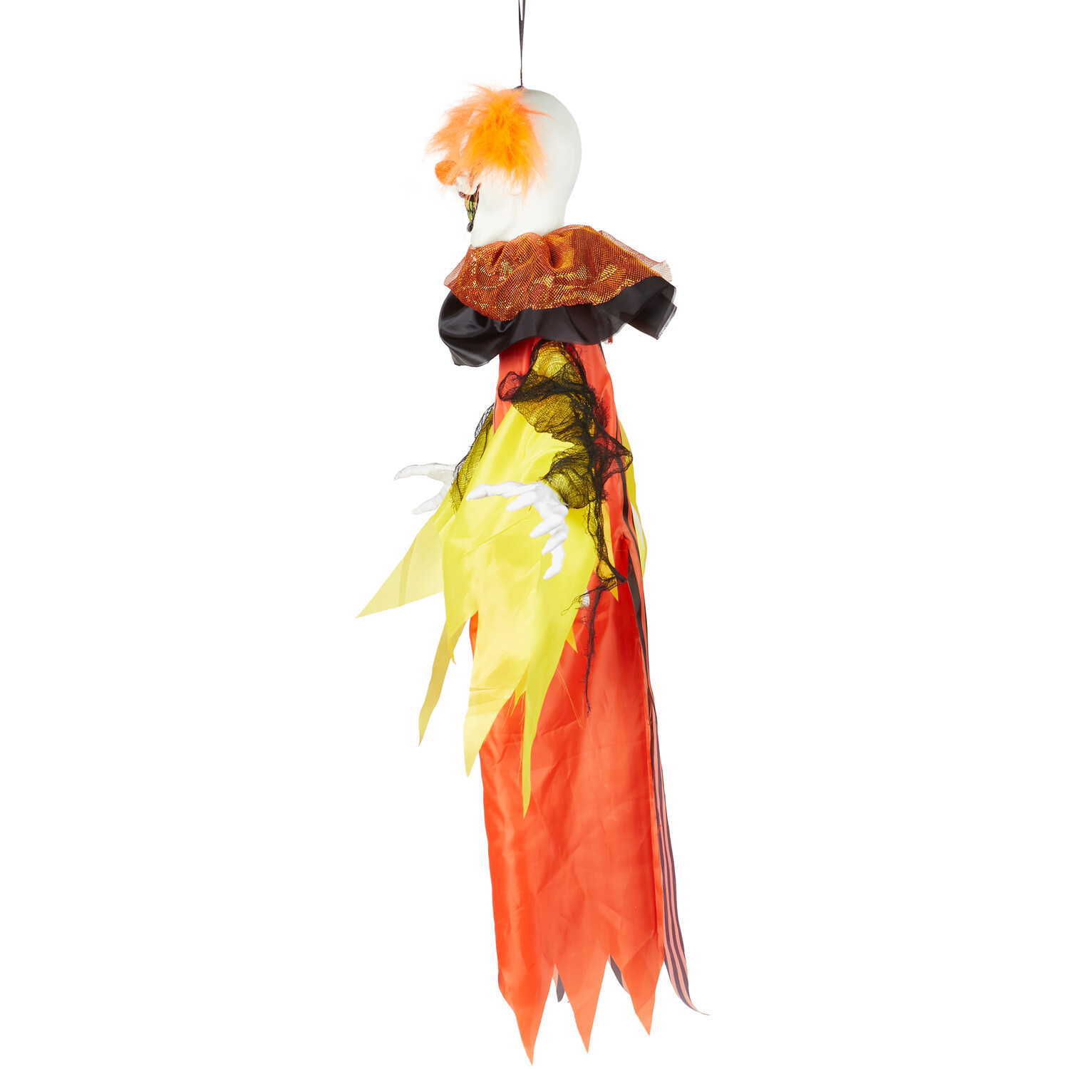 Hanging Animated Spooky Clown Decoration - Orange Image 3
