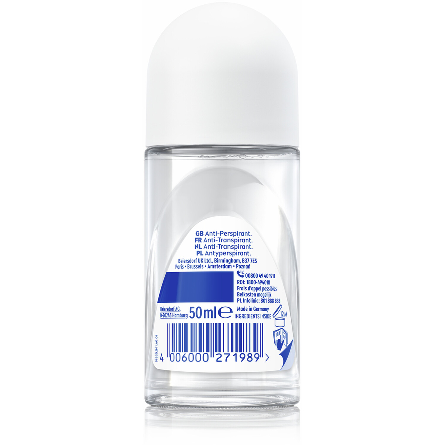 Nivea Clean Sweat and Odour Protection Roll On Image 2