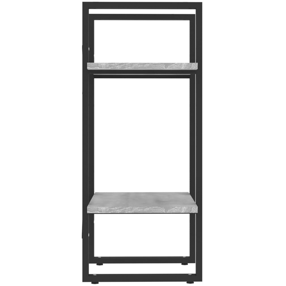 vidaXL 2 Shelf Grey Sonoma Industrial Style Bookcase Image 3