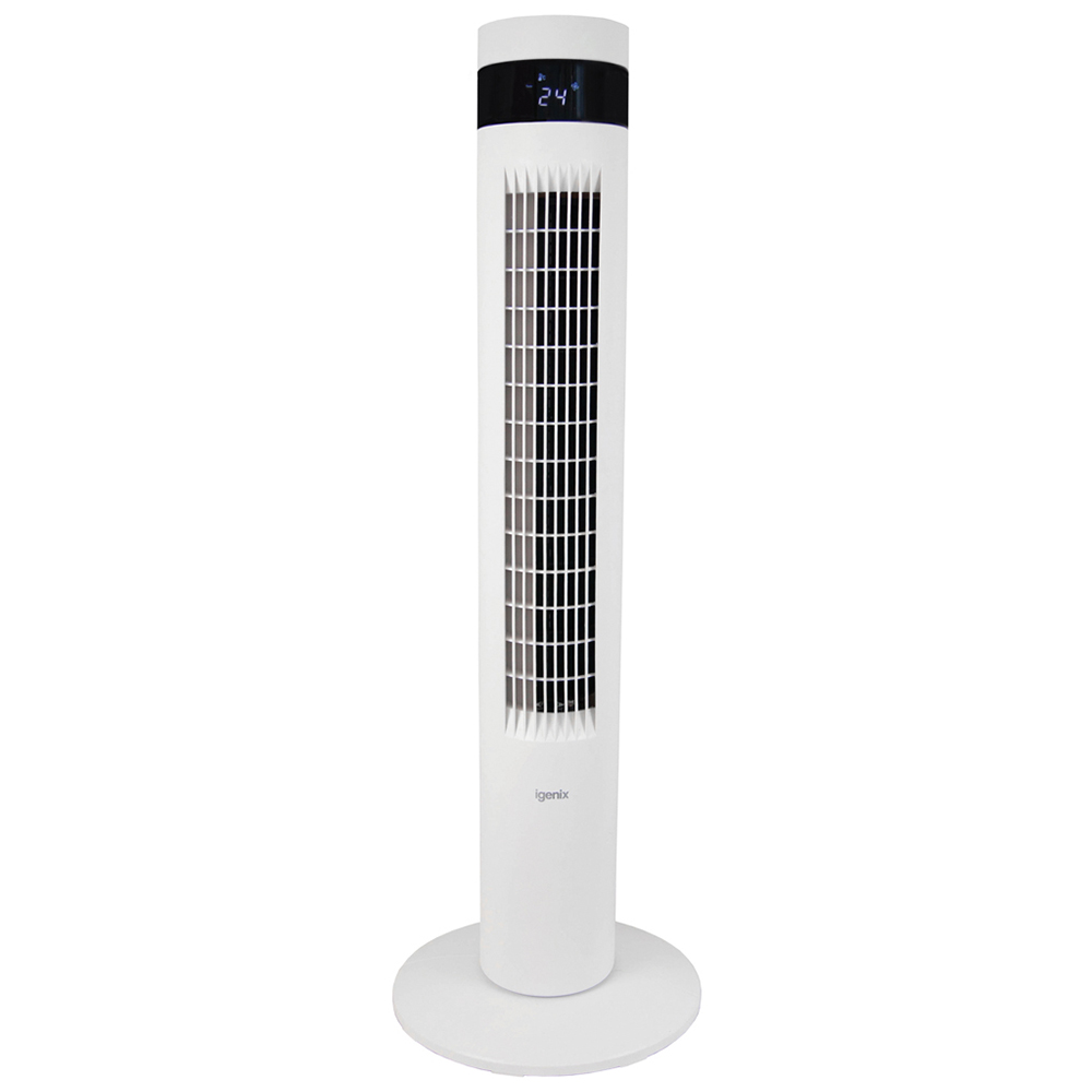 Igenix White Digital Tower Fan 35 inch Image 1