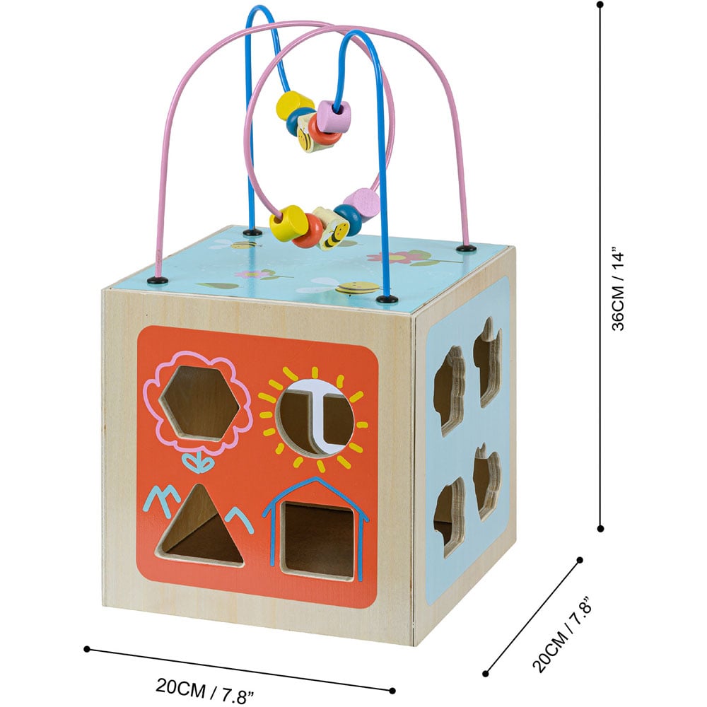 Teamson Kids Preschool Play Lab 4 Side Wooden Cube Image 9