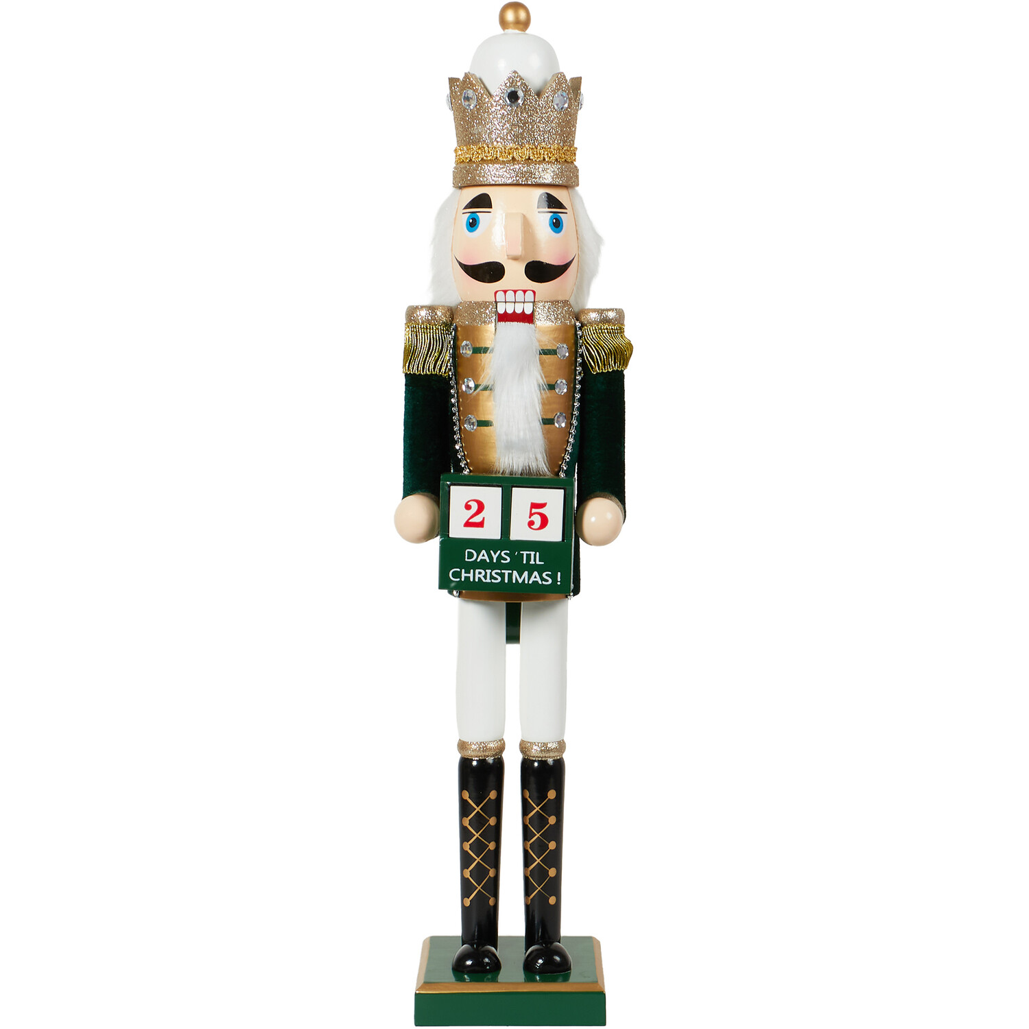 Advent Emerald & Gold Nutcracker - Green Image 1