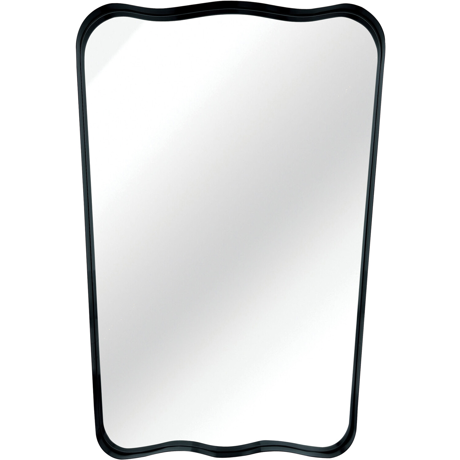 Organic Deep Framed Mirror Black Image 1