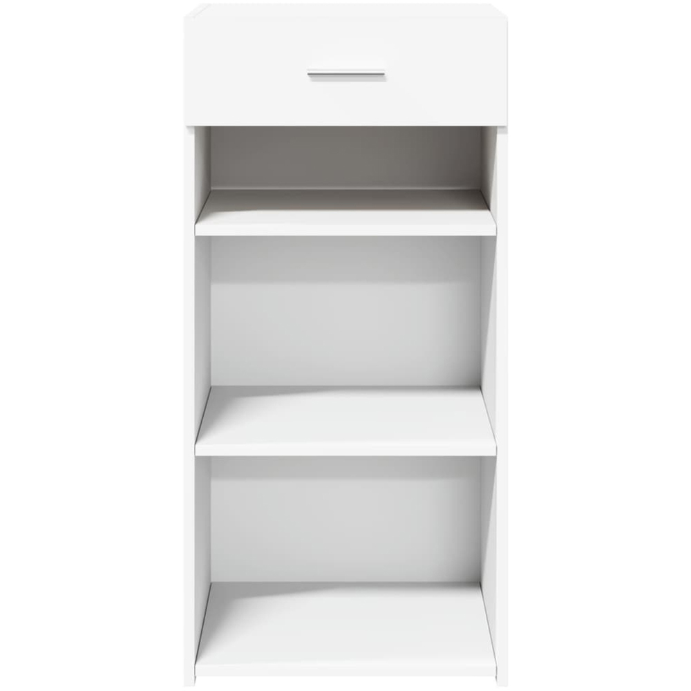 vidaXL Single Drawer 3 Shelf White Sideboard Image 4
