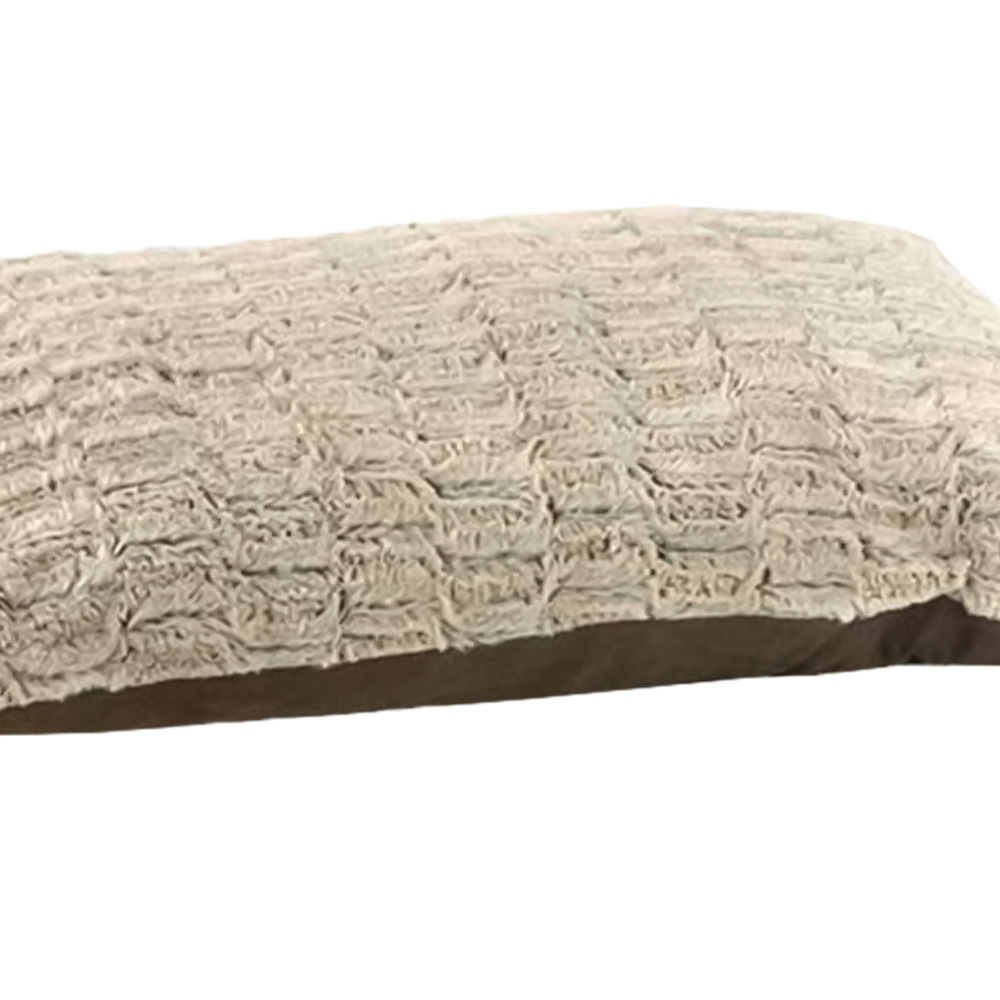 Snug & Cosy Novara Large Square Brown Dog Lounger Bed Image 3