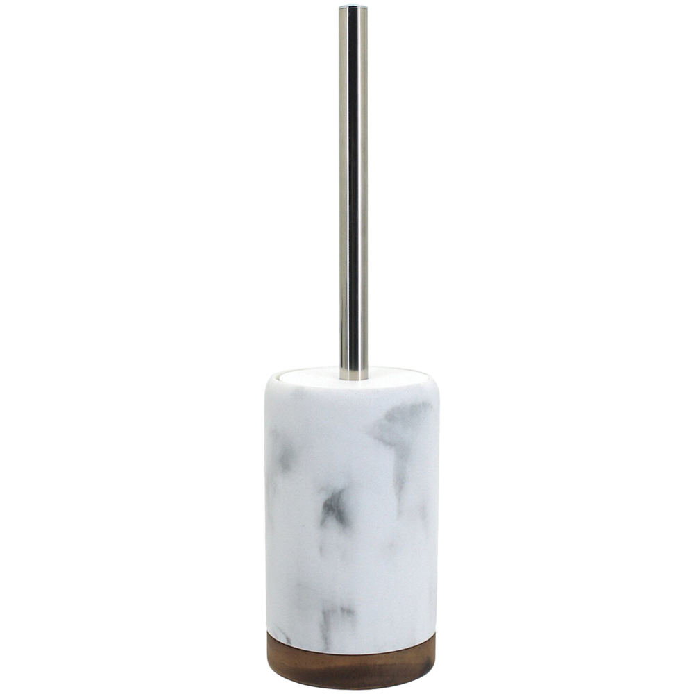 Acacia Toilet Brush Holder - White Image