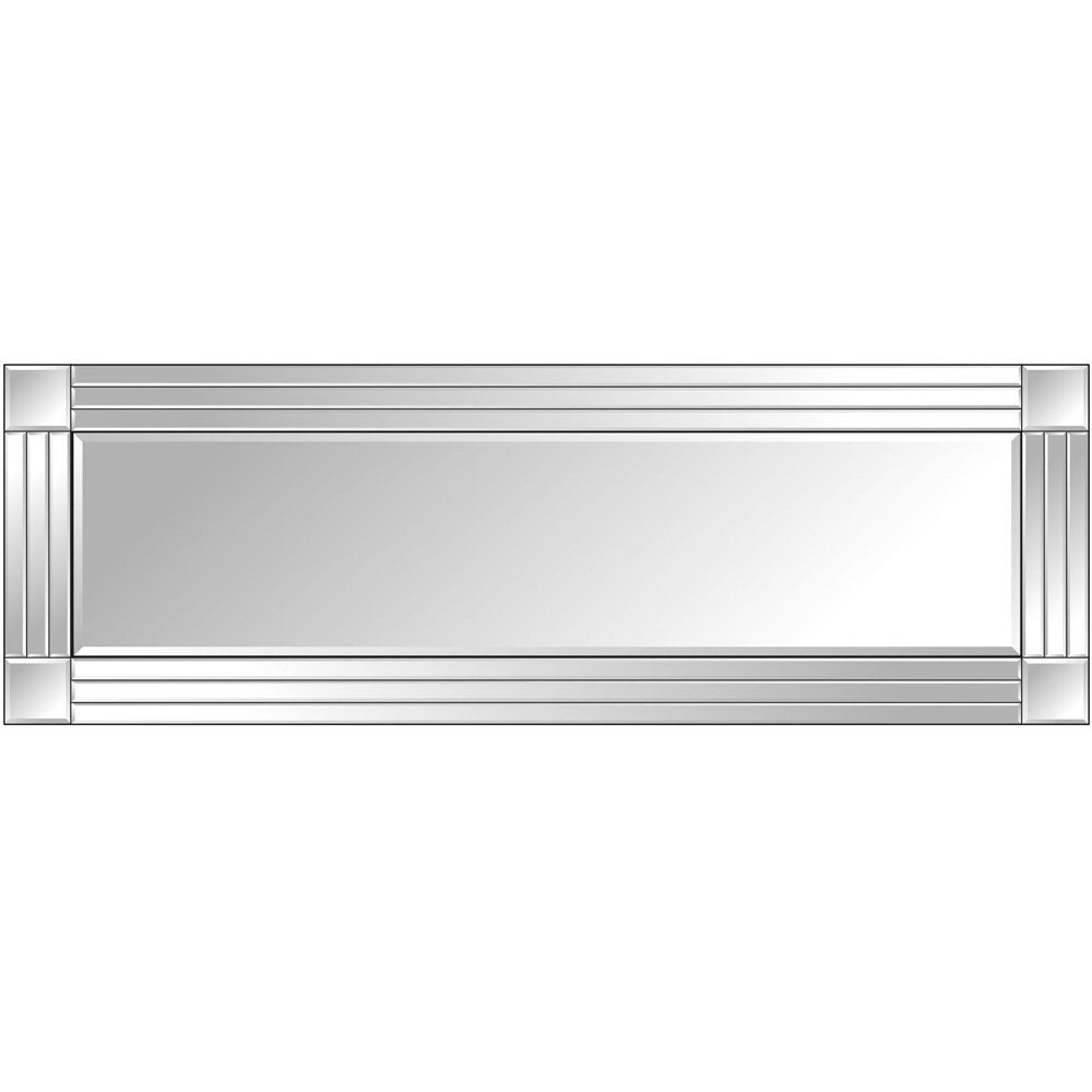 Milton Square Corner Bevelled All Glass Dress Mirror 120 x 40cm Image 1