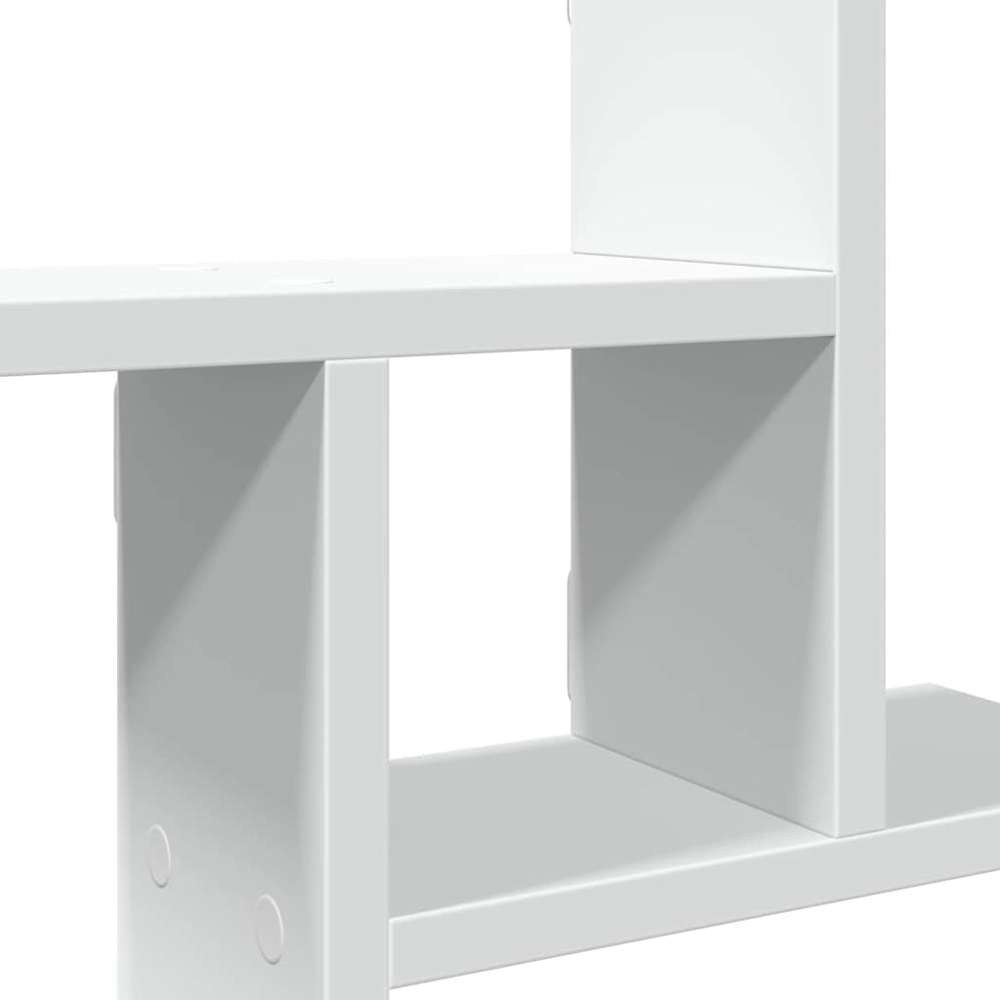 vidaXL 38 x 12 x 38cm White Wooden Wall Shelf 2 Pack Image 7