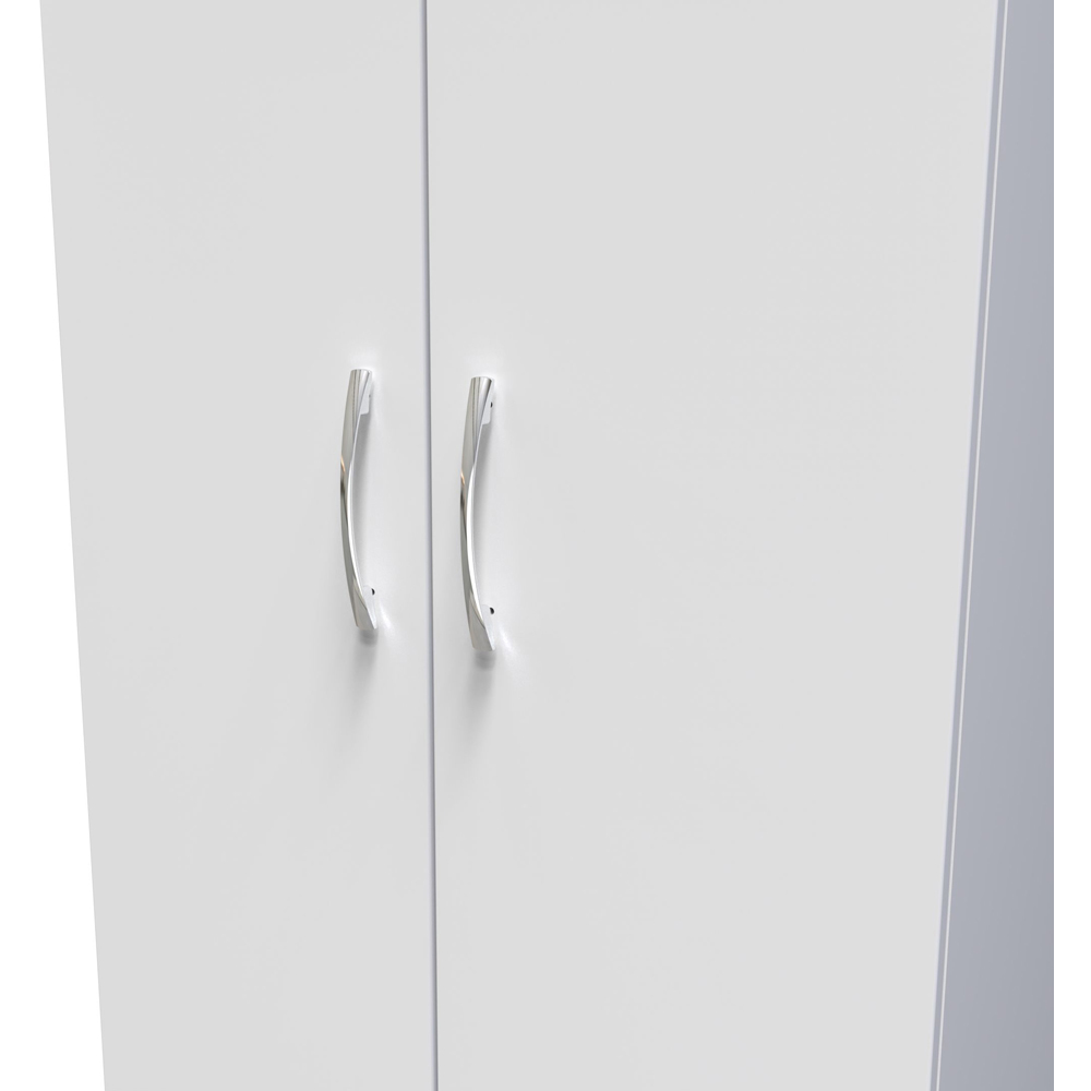 Crowndale Avon 2 Door 2 Drawer White Matt Wardrobe Ready Assembled Image 6