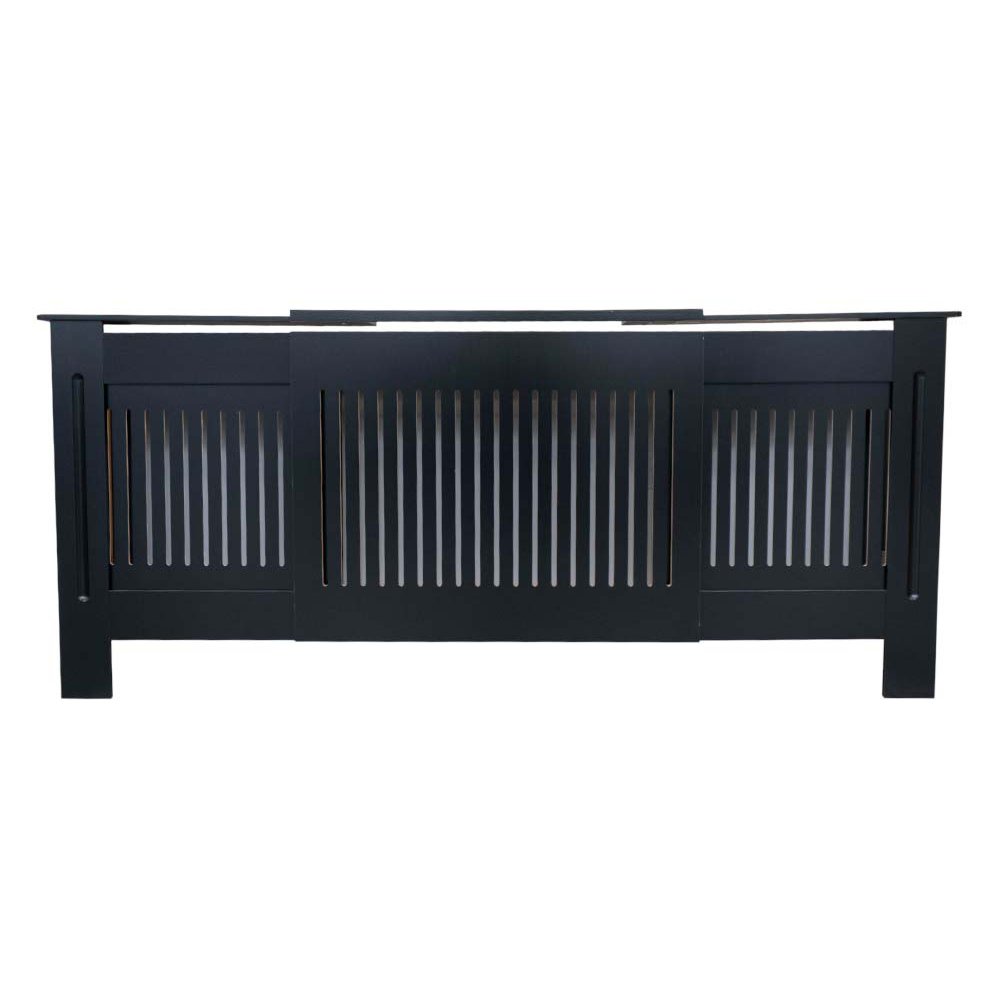 Jack Stonehouse Matt Black Vertical Line Radiator Cover Adjustable Image 3