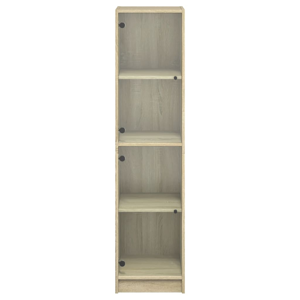vidaXL 2 Glass Door Sonoma Oak Highboard Image 5
