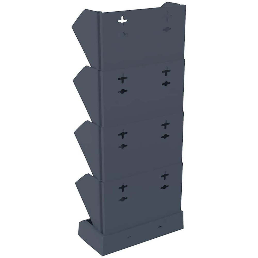 vidaXL 4 Piece Anthracite Polypropylene Garden Planter Set Image 4