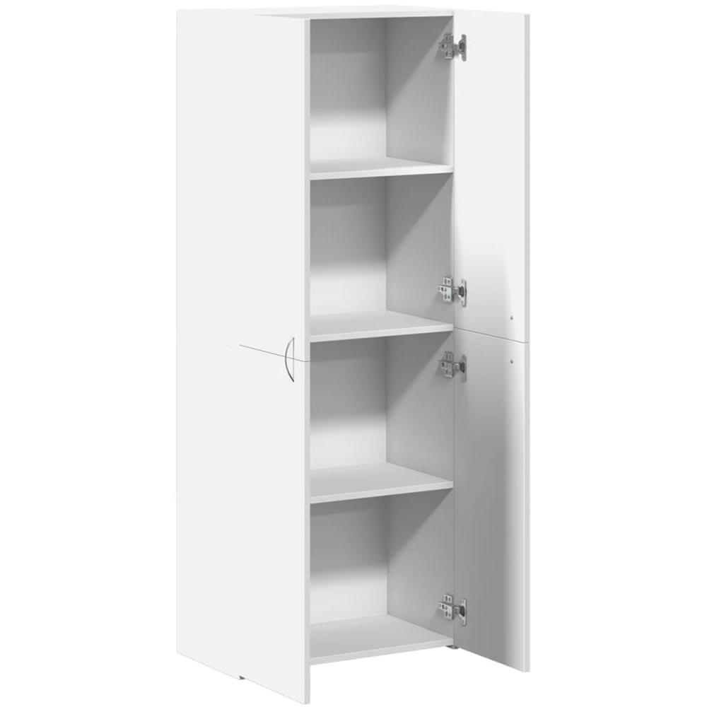 vidaXL 4 Door White File Cabinet Image 3