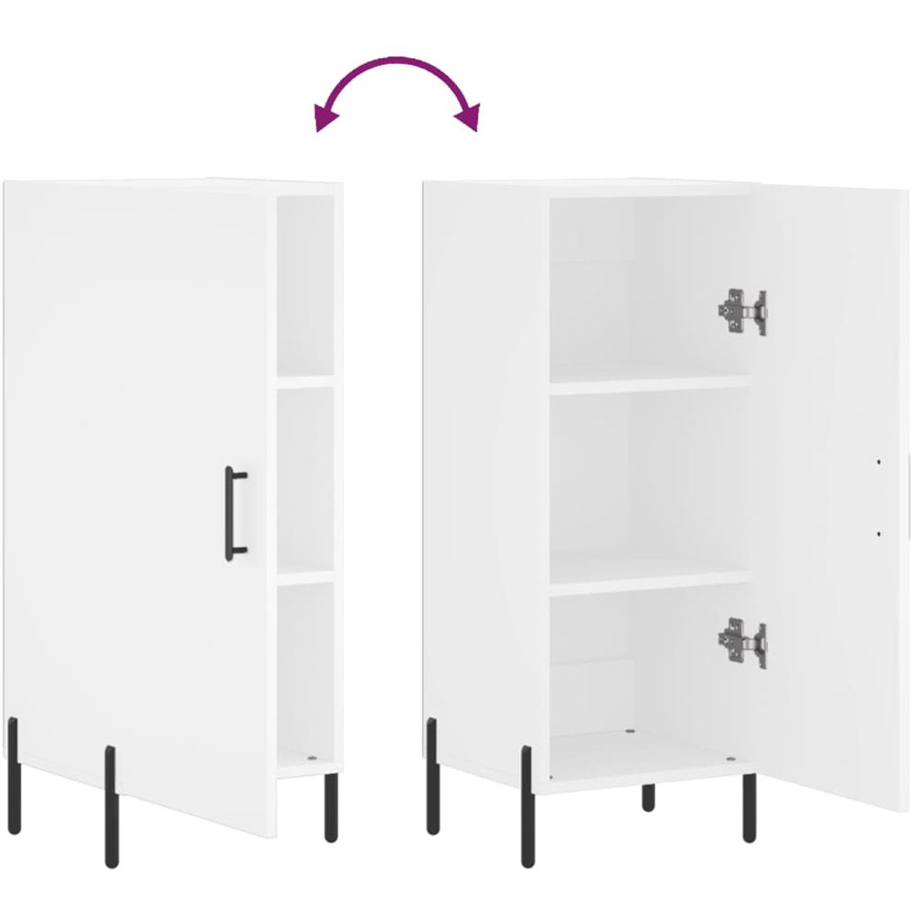 vidaXL Single Door White Sideboard Image 8