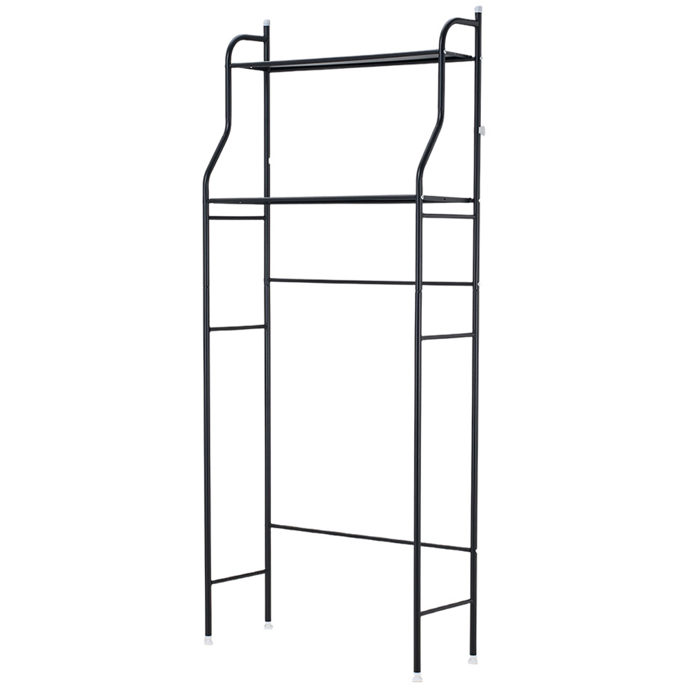 Living and Home 2 Shelf Black Over-Washing Machine Storage Rack Image 2