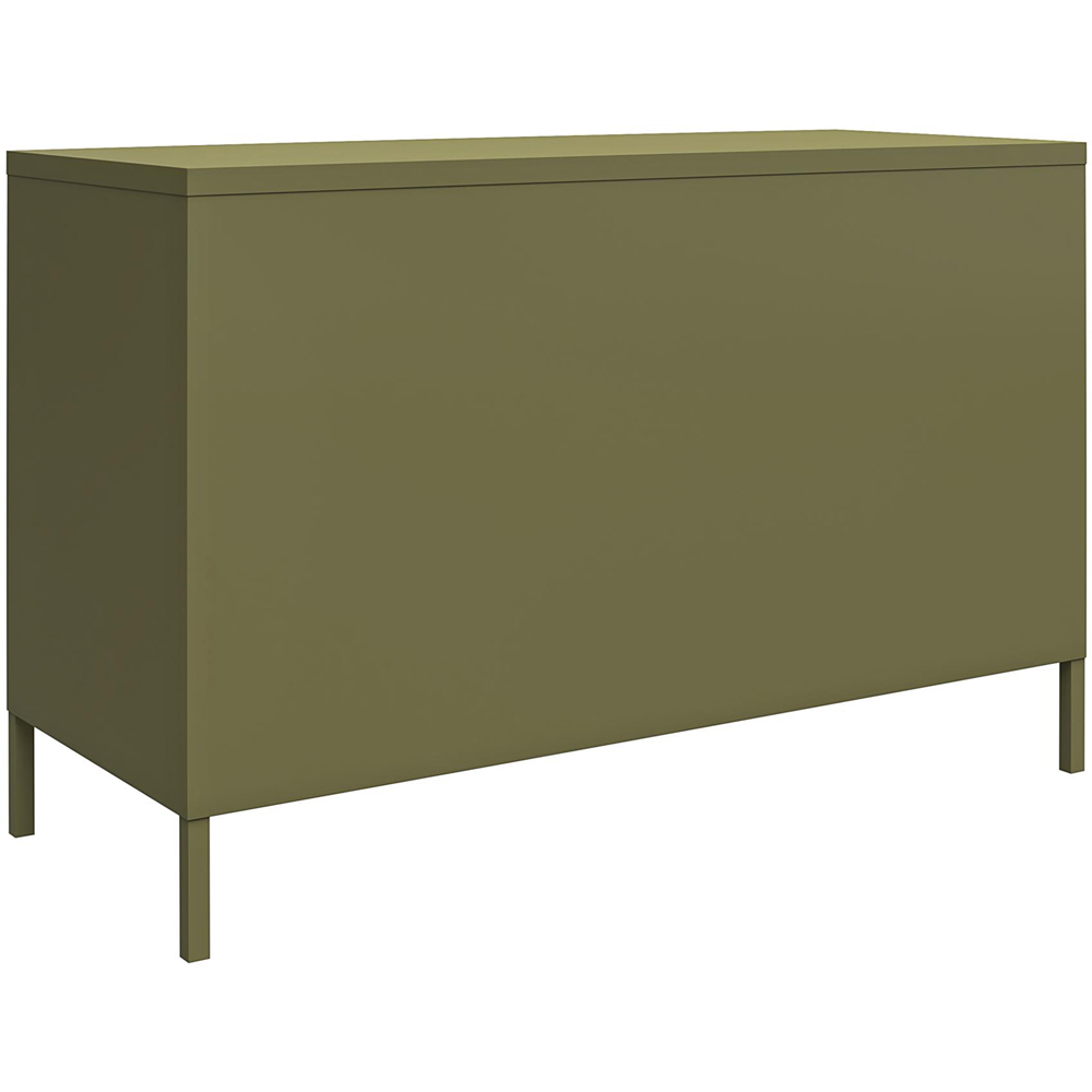 Dorel Bradford 2 Door 2 Shelf Olive Green Metal Accent Cabinet Image 5