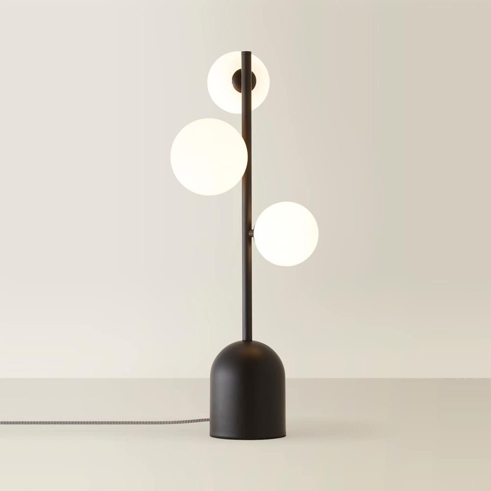 ValueLights Marlow 3 Way Matte Black LED Table Lamp with Bulb Image 4