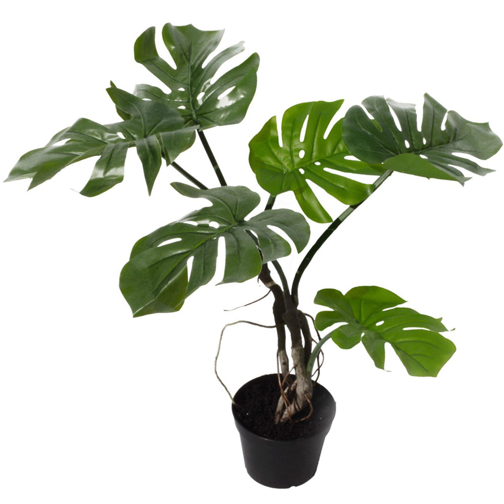 Leaf Twisted Monstera Stem Artificial Plant Pot 65cm Image 1