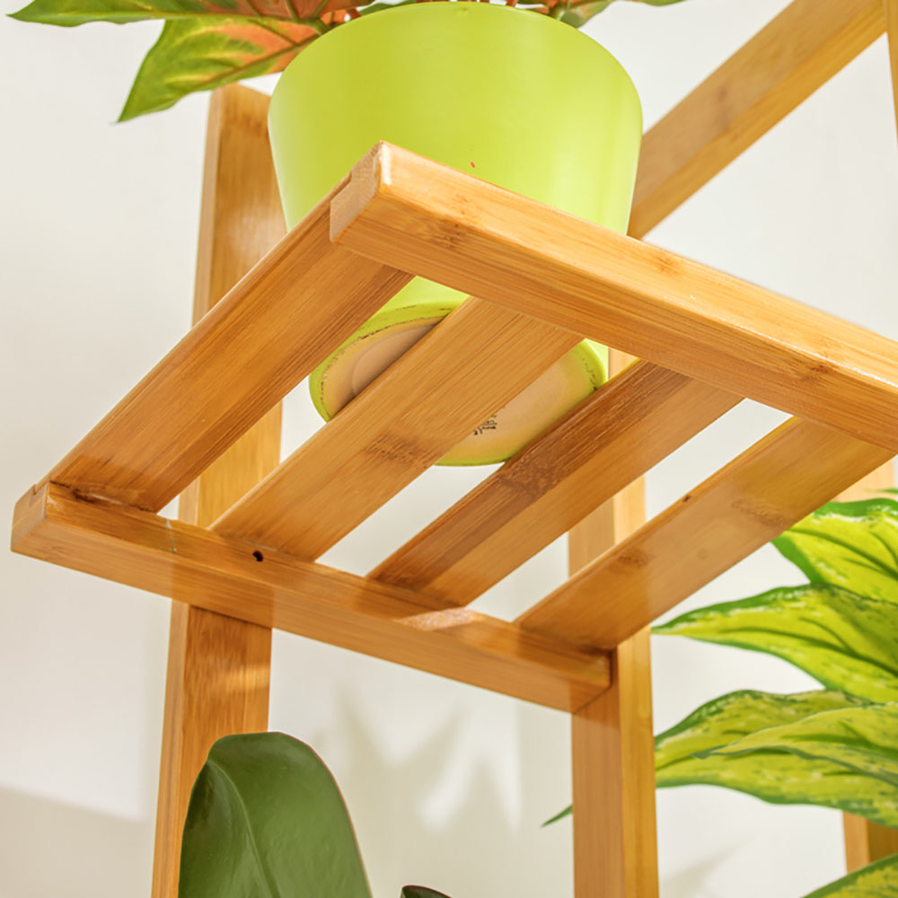 Living and Home Multi Tiered Natural Plant Stand 45 x 22 x 125cm Image 7