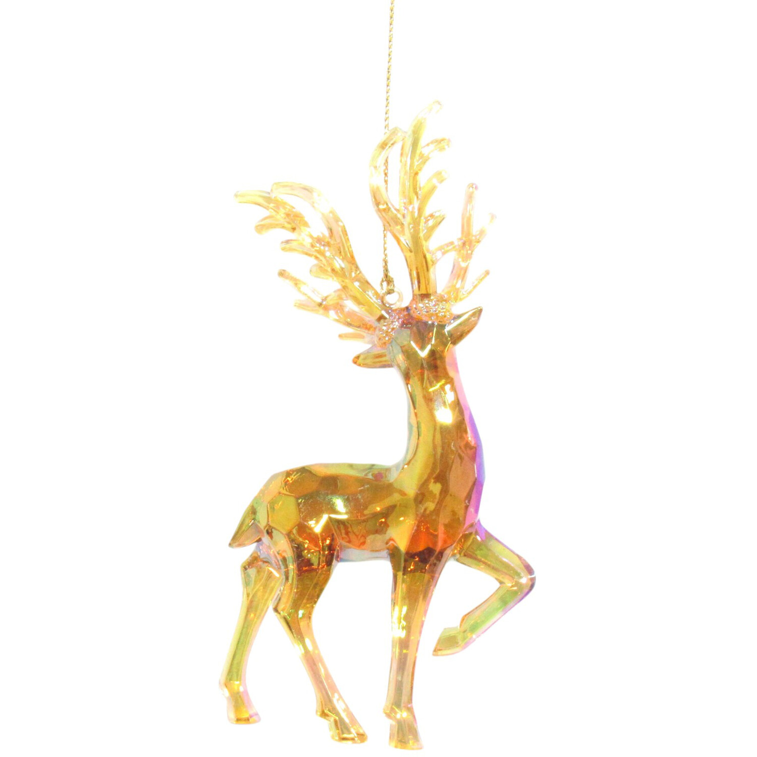 Dark Amber Iridescent Deer Amber Image 3