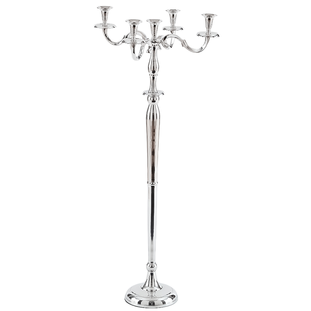 Highlands Homeware 5 Light Silver Candelabra Image 1